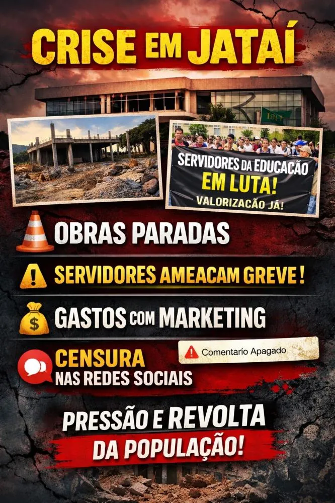 Gestão sob desgaste: administração de Jataí enfrenta críticas por inércia, gastos com marketing e pressão de servidores