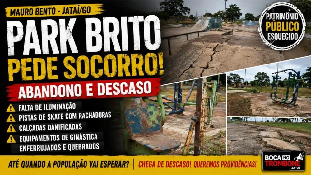 Park Brito, no Bairro Mauro Bento, enfrenta problemas de infraestrutura e pede ampla reforma