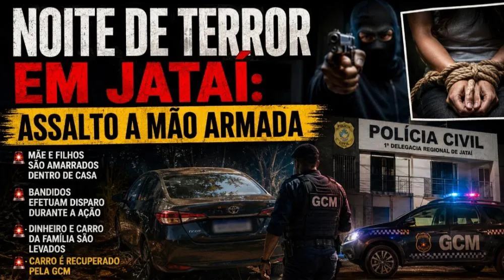 🚨 TERROR DENTRO DE CASA: MÃE E FILHOS SÃO AMARRADOS DURANTE ASSALTO EM JATAÍ