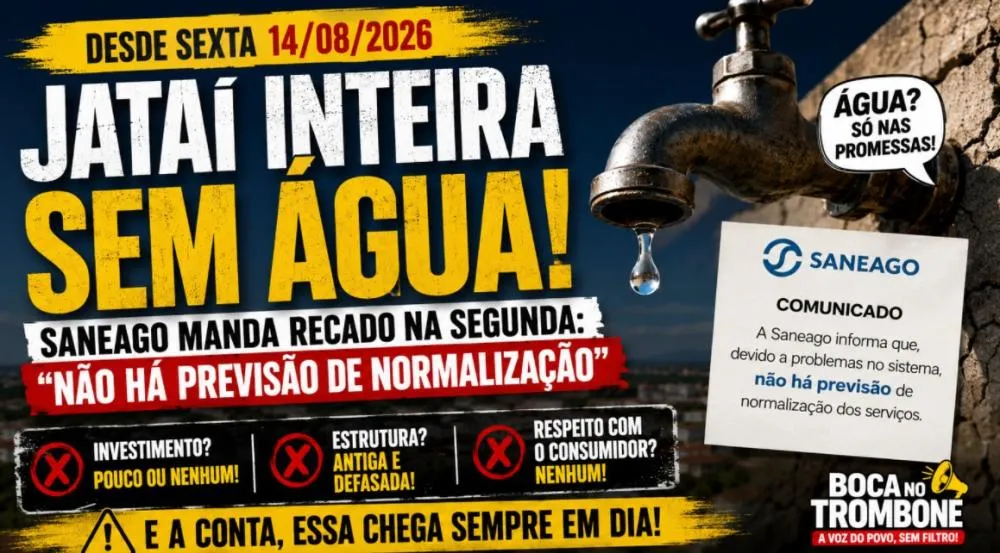 JATAÍ SEM ÁGUA: SANEAGO DESCOBRE QUE TORNEIRA TAMBÉM PODE VIRAR PEÇA DE MUSEU