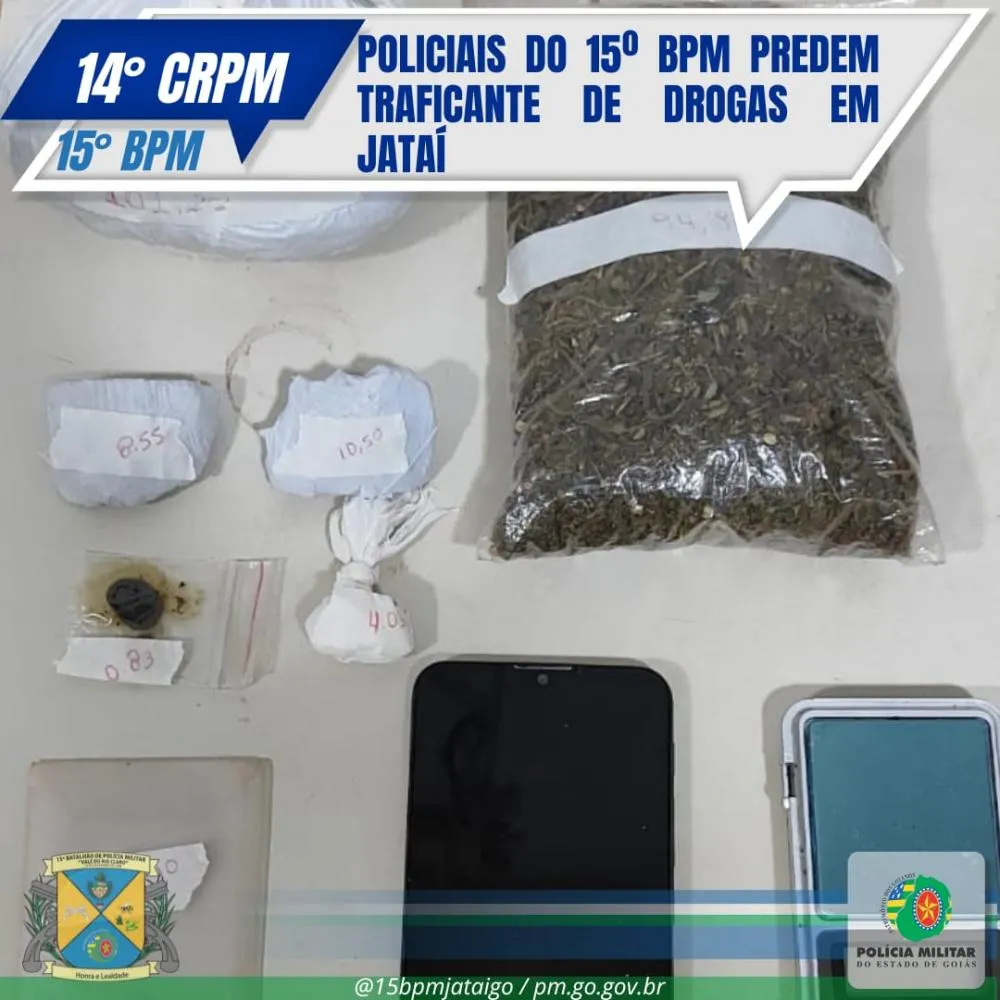 Traficante Preso pela PM em Jataí 