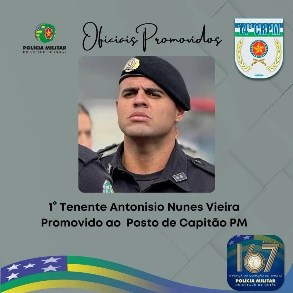 Oficiais da PMGO São Promovidos com Destaque para o 14º Comando Regional