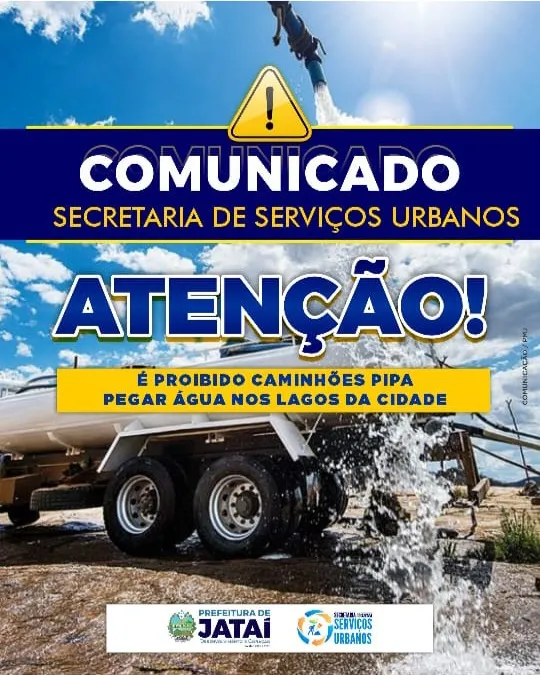 Está Proibido a Retirada de Água dos Lagos Municipais